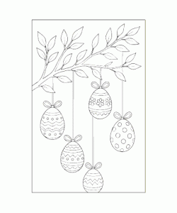 Ausmalbild Ostereier 009