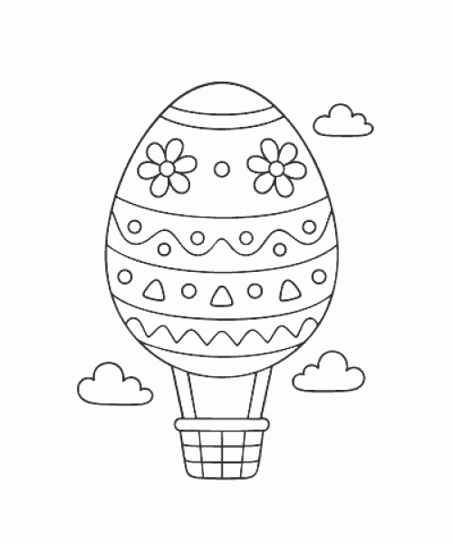 Ausmalbild Ostereier 010