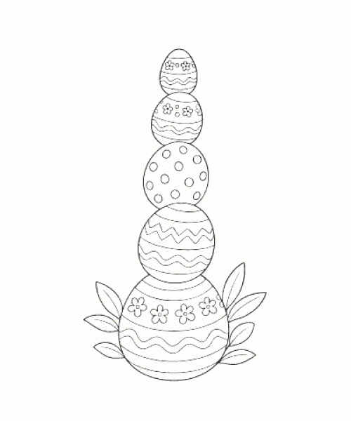 Ausmalbild Ostereier 011