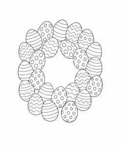 Ausmalbild Ostereier 013