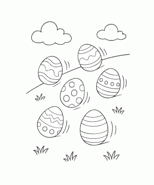 Ausmalbild Ostereier 016