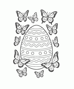 Ausmalbild Ostereier 020