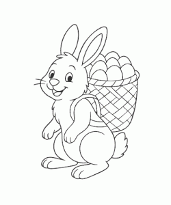 Ausmalbild Osterhase 002
