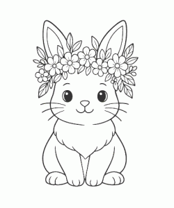 Ausmalbild Osterhase 005