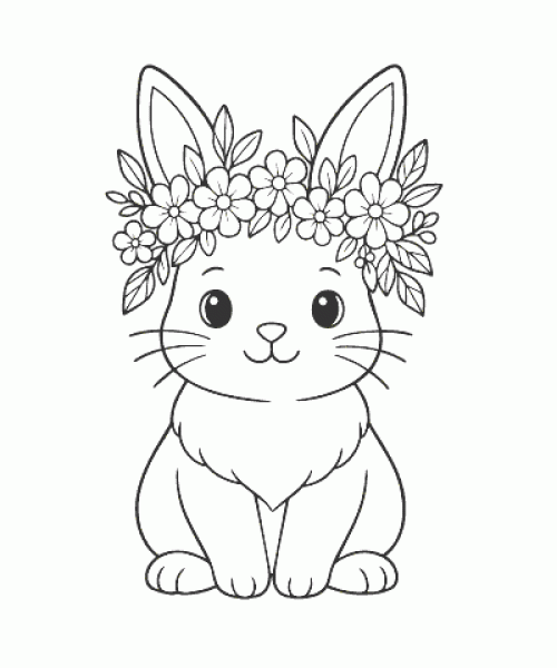 Ausmalbild Osterhase 005