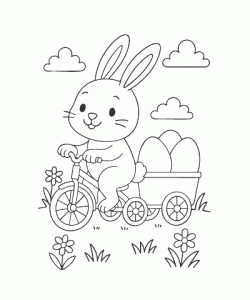 Ausmalbild Osterhase 006