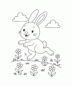 Ausmalbild Osterhase 008