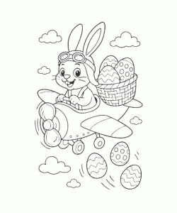 Ausmalbild Osterhase 009