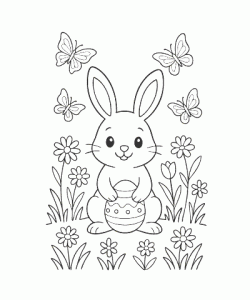 Ausmalbild Osterhase 010