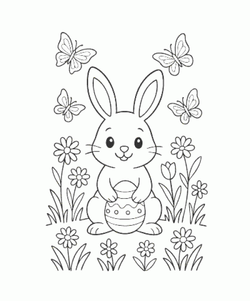 Ausmalbild Osterhase 010