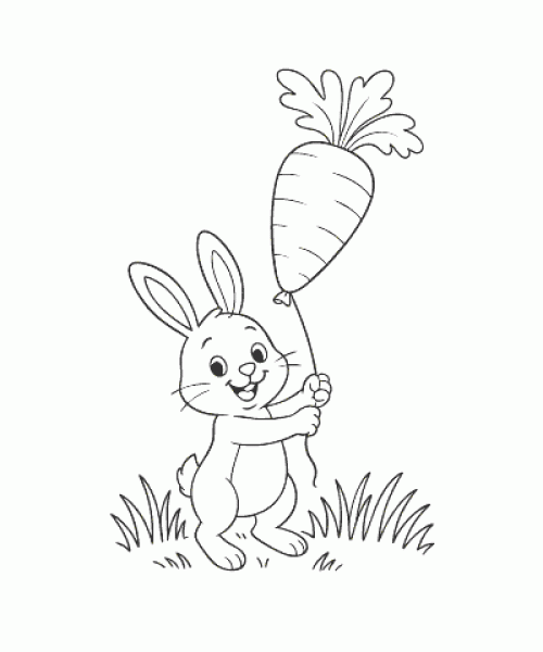Ausmalbild Osterhase 012