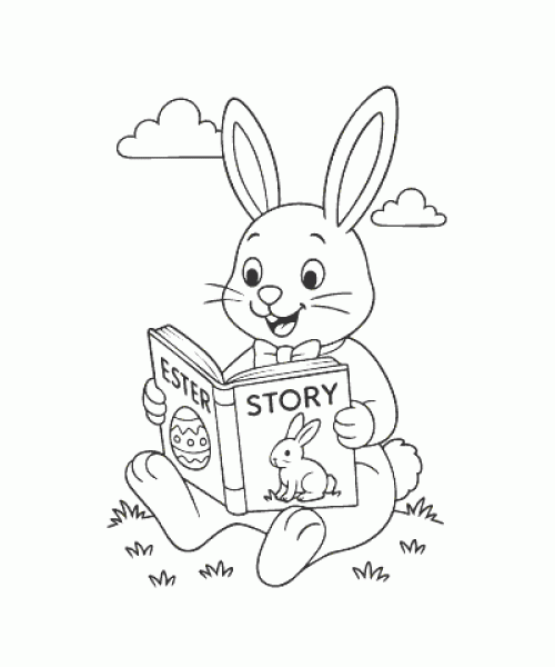 Ausmalbild Osterhase 013