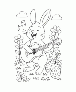 Ausmalbild Osterhase 014