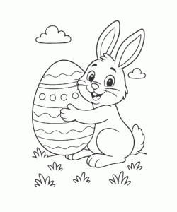 Ausmalbild Osterhase 015