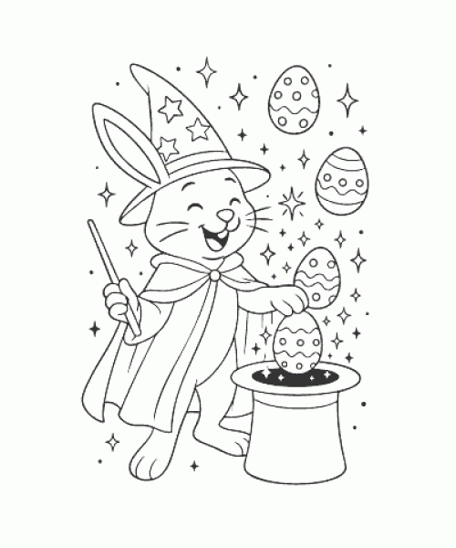 Ausmalbild Osterhase 016