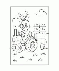 Ausmalbild Osterhase 018