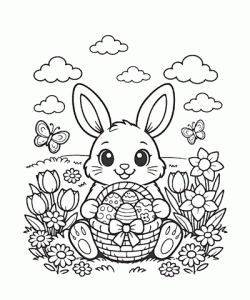 Ausmalbild Osterhase 021