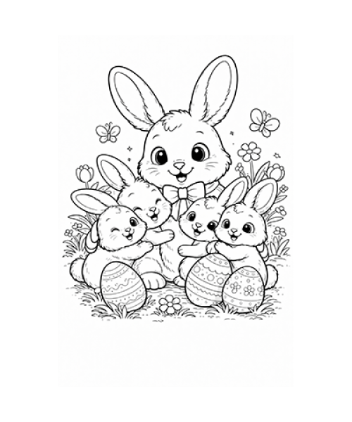 Ausmalbild Osterhase 023