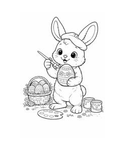 Ausmalbild Osterhase 026