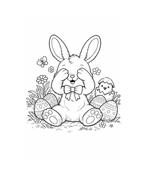 Ausmalbild Osterhase 027
