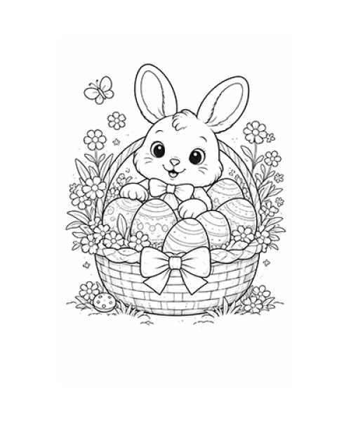 Ausmalbild Osterhase 028