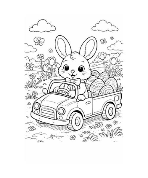 Ausmalbild Osterhase 029