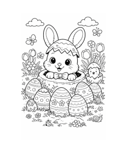 Ausmalbild Osterhase 030