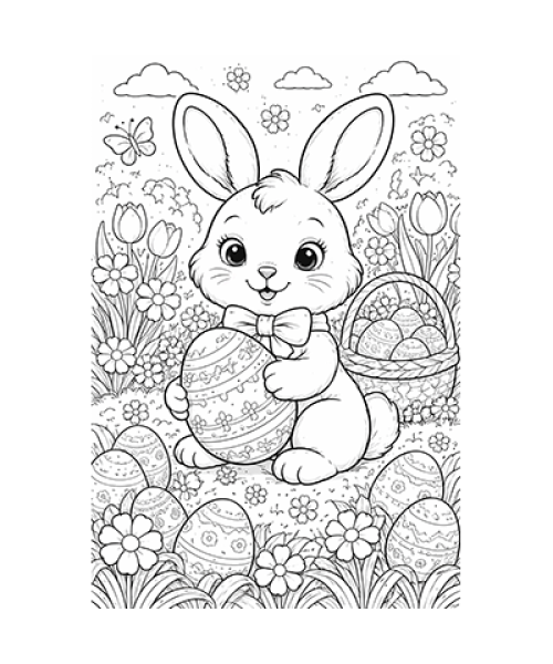 Ausmalbild Osterhase 031