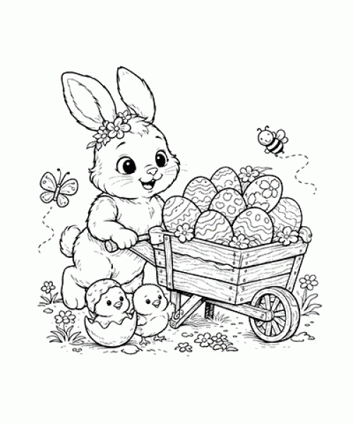 Ausmalbild Osterhase 032