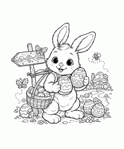 Ausmalbild Osterhase 033