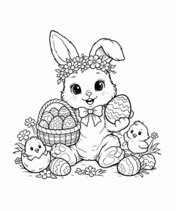 Ausmalbild Osterhase 034