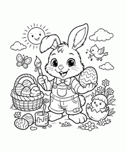 Ausmalbild Osterhase 035