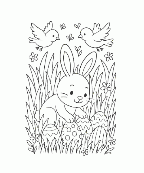 Ausmalbild Ostern 004