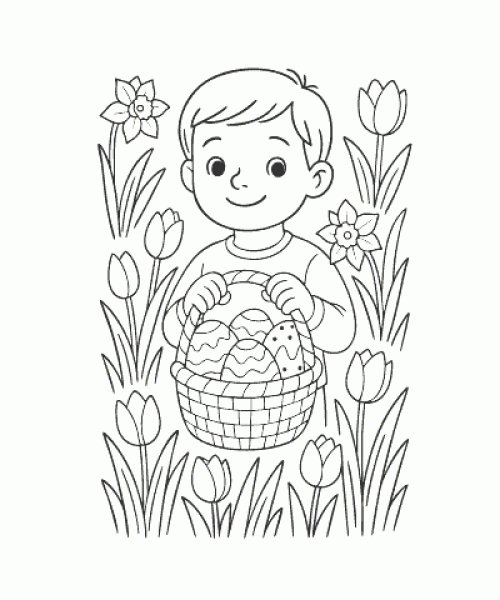 Ausmalbild Ostern 005