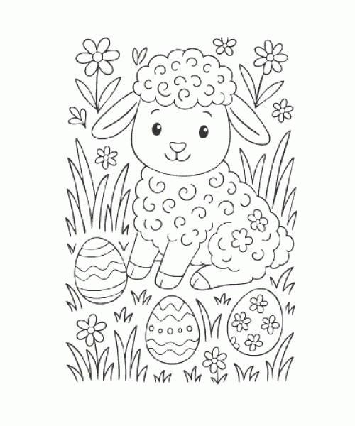 Ausmalbild Ostern 008