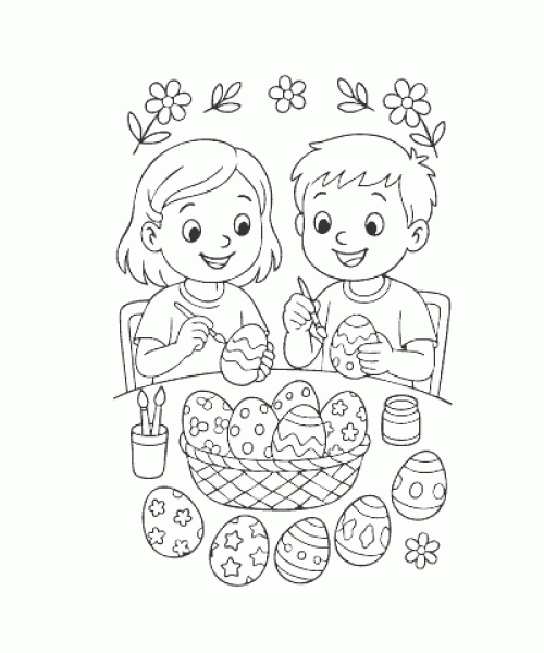 Ausmalbild Ostern 009