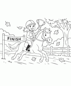 Ausmalbild Pferde 019