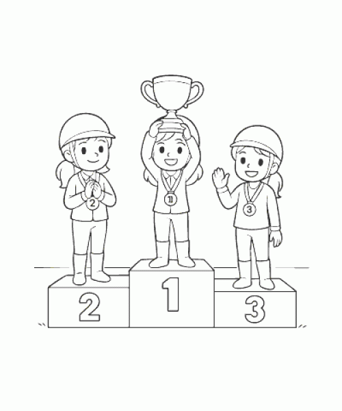 Ausmalbild Pferde 022