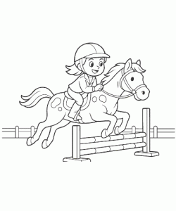 Ausmalbild Pferde 023