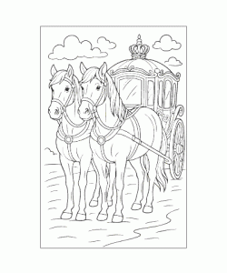 Ausmalbild Pferde 029