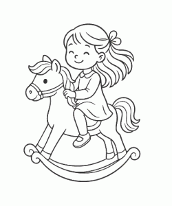 Ausmalbild Pferde 038