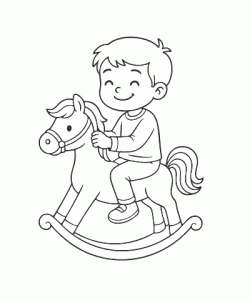 Ausmalbild Pferde 039