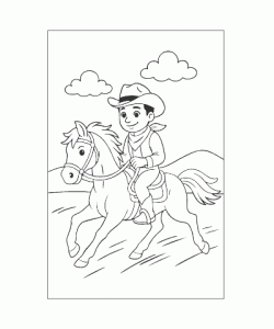 Ausmalbild Pferde 043