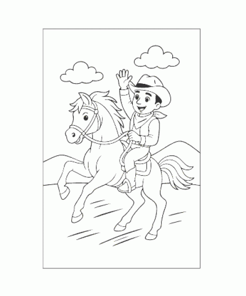 Ausmalbild Pferde 045