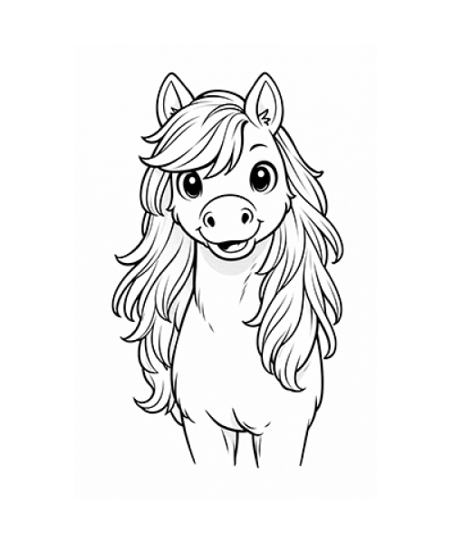 Ausmalbild Pferde 054