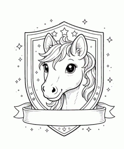 Ausmalbild Pferde 060