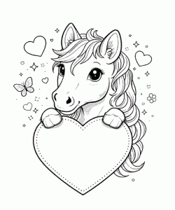 Ausmalbild Pferde 061