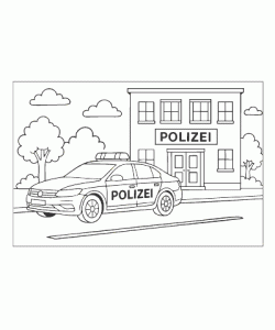 Ausmalbild Polizei 005