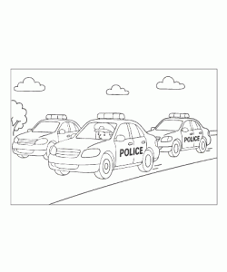Ausmalbild Polizei 008
