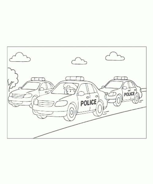 Ausmalbild Polizei 008